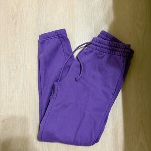 TNA Cozy Fleece Boyfriend Joggers Sweatpants Small Perrywinkle Blue Purple